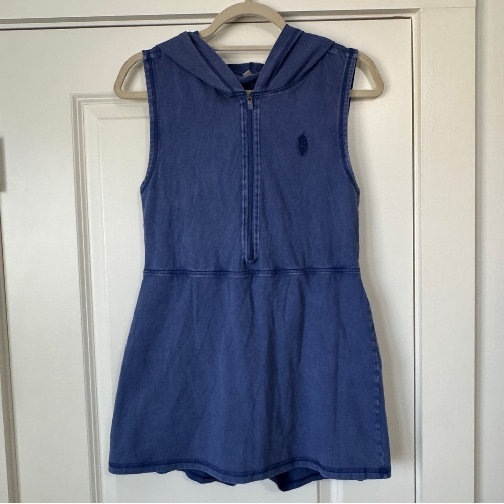 FP Movement by Free People Blue Sleeveless Romper